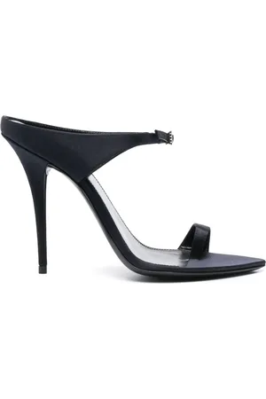Saint Laurent Mules satinados con tacón de 120mm