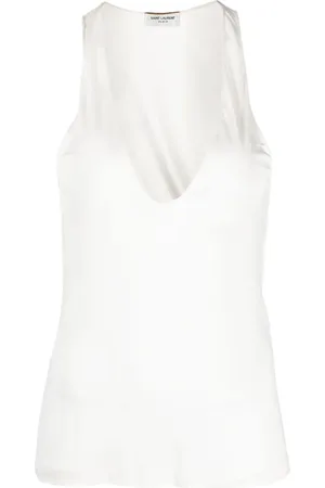 Saint Laurent Camiseta de satén