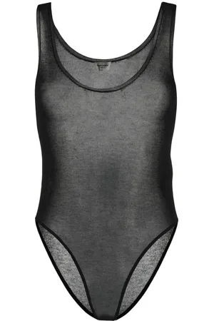 Saint Laurent Body tejido transparente sin mangas