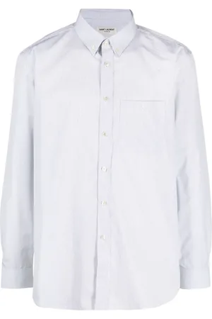 Saint Laurent Camisa manga larga con rayas estampadas