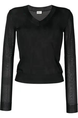 Saint Laurent Top tejido semitransparente