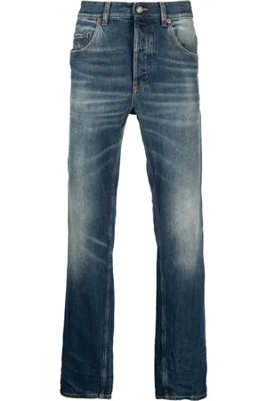 Saint Laurent Jeans rectos con tiro medio