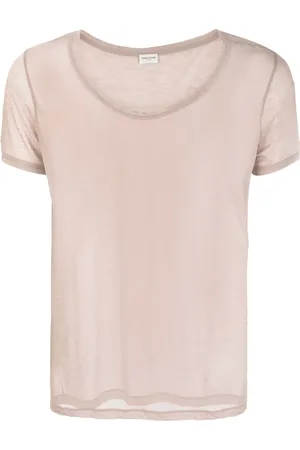 Saint Laurent Playera con efecto melange transparente
