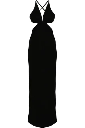 Saint Laurent Vestido largo con aberturas
