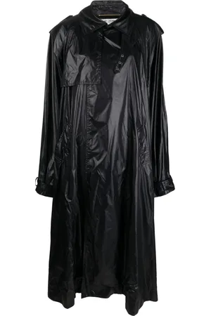Saint Laurent Gabardina oversize con hombreras