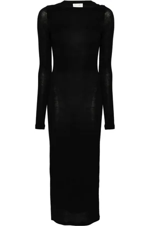 Saint Laurent Vestido largo de tejido fino