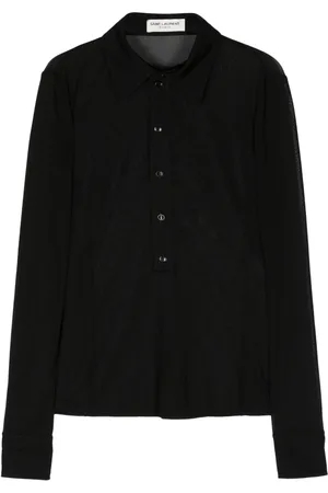Saint Laurent Camisa de malla con botones