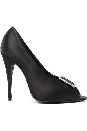 Saint Laurent Zapatillas con detalles de strass y tacón de 115mm
