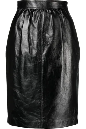 Saint Laurent Falda lápiz de cintura alta