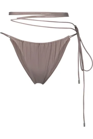Saint Laurent Bikini bottom con cintura cruzada