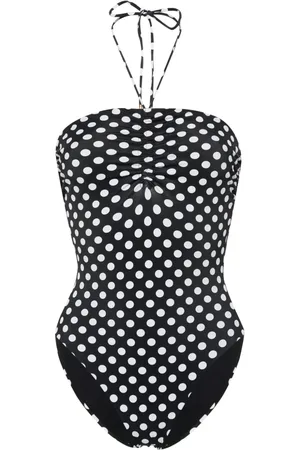 Saint Laurent Traje de baño con lunares estampados