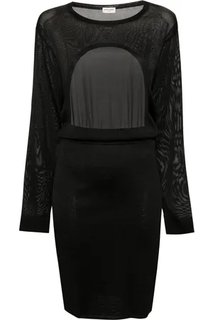 Saint Laurent Vestido tejido con espalda descubierta