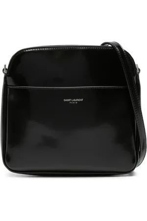 Saint Laurent Mochila estilo mensajero con sello del logo