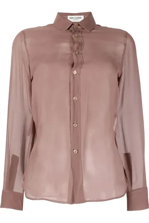 Saint Laurent Camisa semitransparente