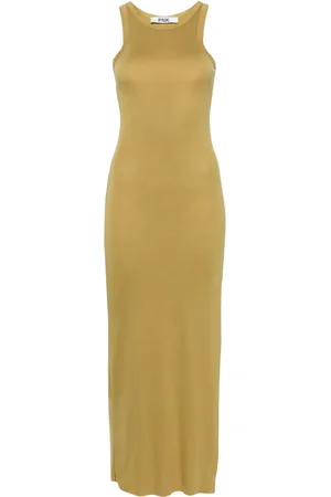 PNK Vestido midi con cuello redondo