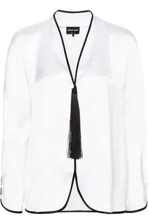 Giorgio Armani Blusa con detalle de borlas