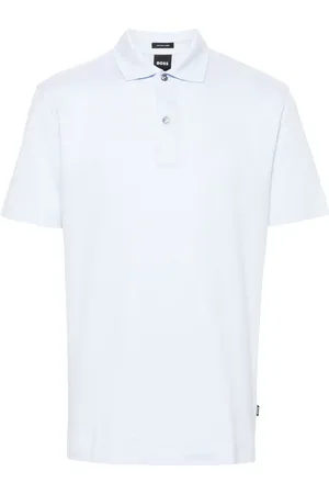 HUGO BOSS Playera tipo polo con efecto melange