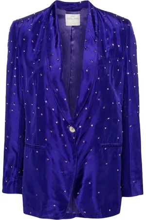 FORTE FORTE Blazer de seda con detalles de cristal