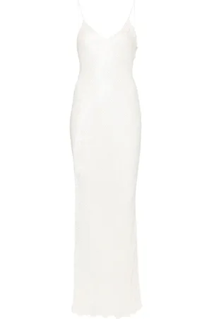 Elisabetta Franchi Vestido largo con detalle de mostacillas