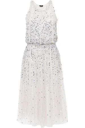 Elisabetta Franchi Vestido midi bordado con lentejuelas