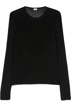 Saint Laurent Suéter con placa del logo