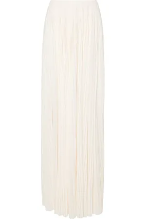 Saint Laurent Falda larga con diseño plisado
