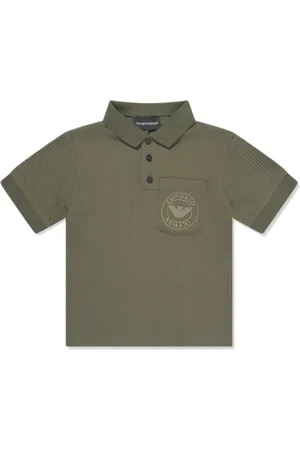 Emporio Armani Playera tipo polo con logo bordado