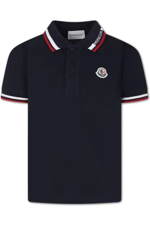 Moncler Playera tipo polo con aplique del logo