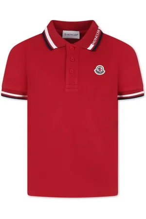 Moncler Playera tipo polo con aplique del logo