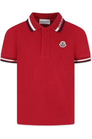 Moncler Playera tipo polo con aplique del logo