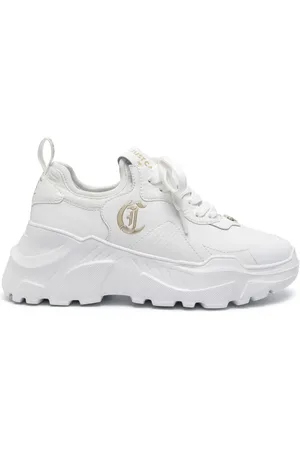 Roberto Cavalli Tenis con placa del logo y suela gruesa