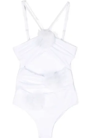 MONNALISA Traje de baño fruncido con aplique floral