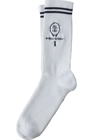 Brunello Cucinelli Calcetines con logo bordado