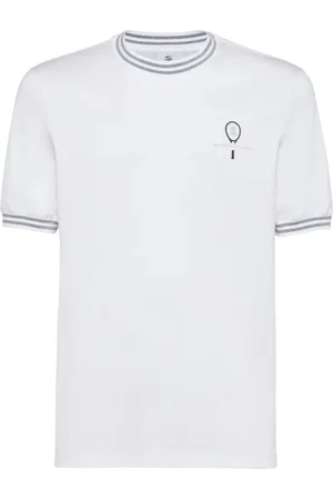 Brunello Cucinelli Playera con logo bordado