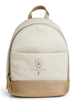 Brunello Cucinelli Mochila con logo estampado y paneles