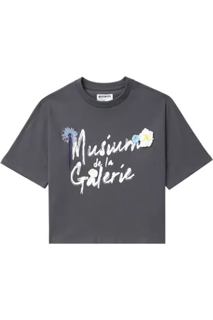 Musium Div. Playera con aplique floral