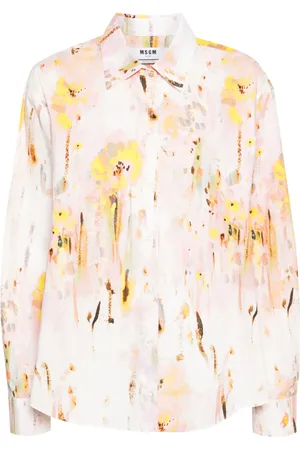 Msgm Camisa con motivo abstracto