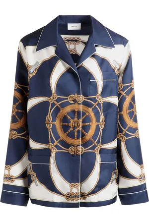 Bally Camisa de seda con estampado gráfico