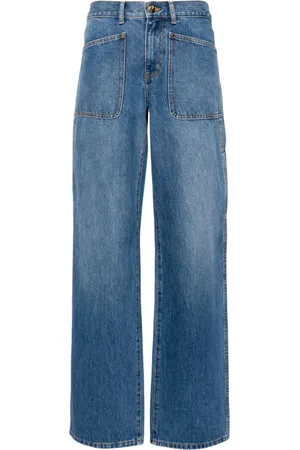 Tory Burch Jeans anchos con tiro medio