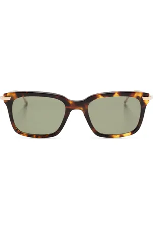 Thom Browne Lentes de sol con armazón rectangular