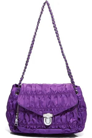 Prada Bolsa de hombro con solapa fruncida