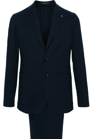 TAGLIATORE Traje texturizado con botones