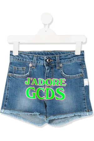 GCDS Shorts de mezclilla con logo