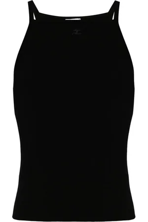 Courrèges Camiseta tejida de canalé