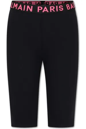 Balmain Leggins con logo en la pretina