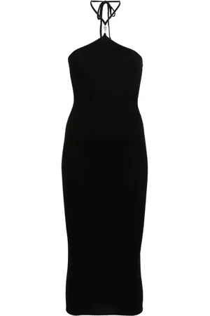 AMIRI Vestido midi con placa del logo