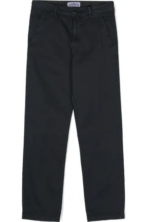 Stone Island Pantalones rectos con motivo Compass