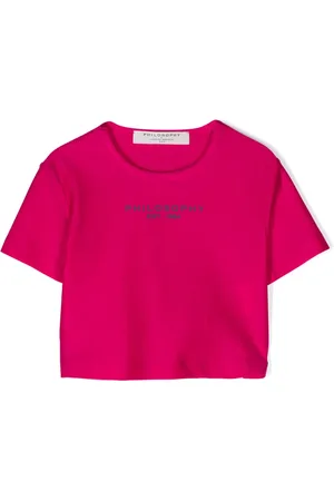 PHILOSOPHY DI LORENZO SERAFINI Playera metalizada con logo