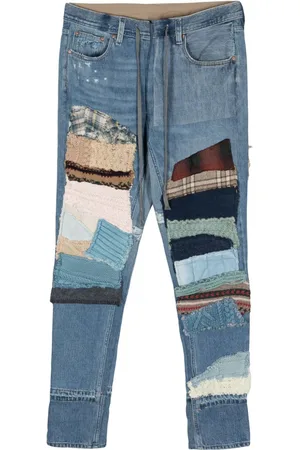 GREG LAUREN Jeans tapered con tiro medio