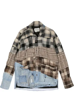 GREG LAUREN Sobrecamisa con diseño patchwork
